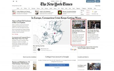 Il New York Times porta in luce le gravi responsabilita’ del Governo nella diffusione del COVID-19